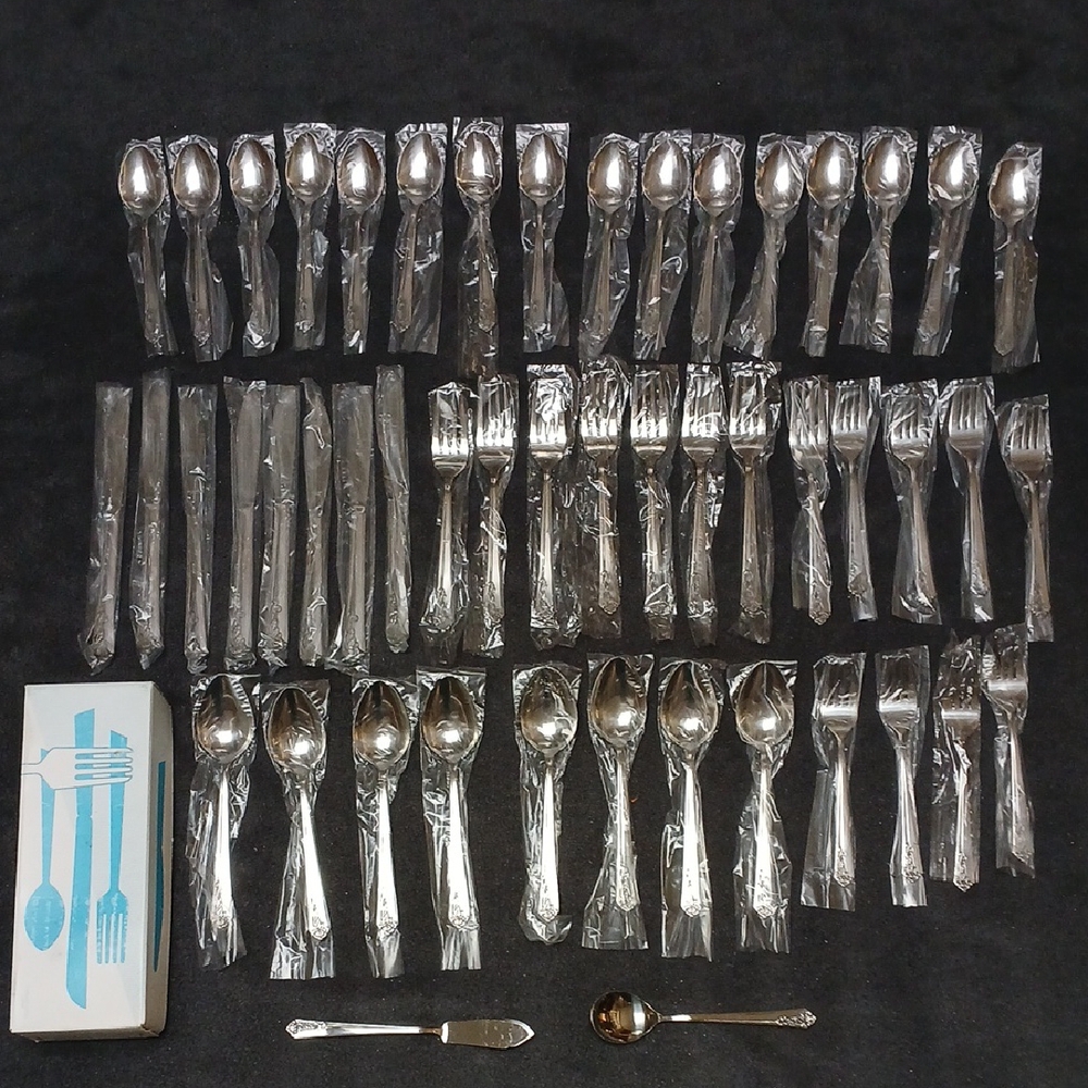 MCM Interpur Japan 50 Piece Deco Rose Flatware Set